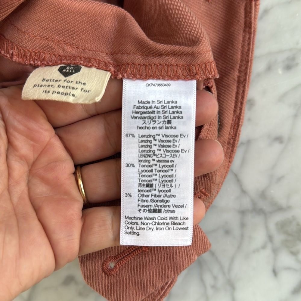 MADEWELL The Neale Short in Drapeweave Dried Rose Sz 2 - Picture 11 of 12